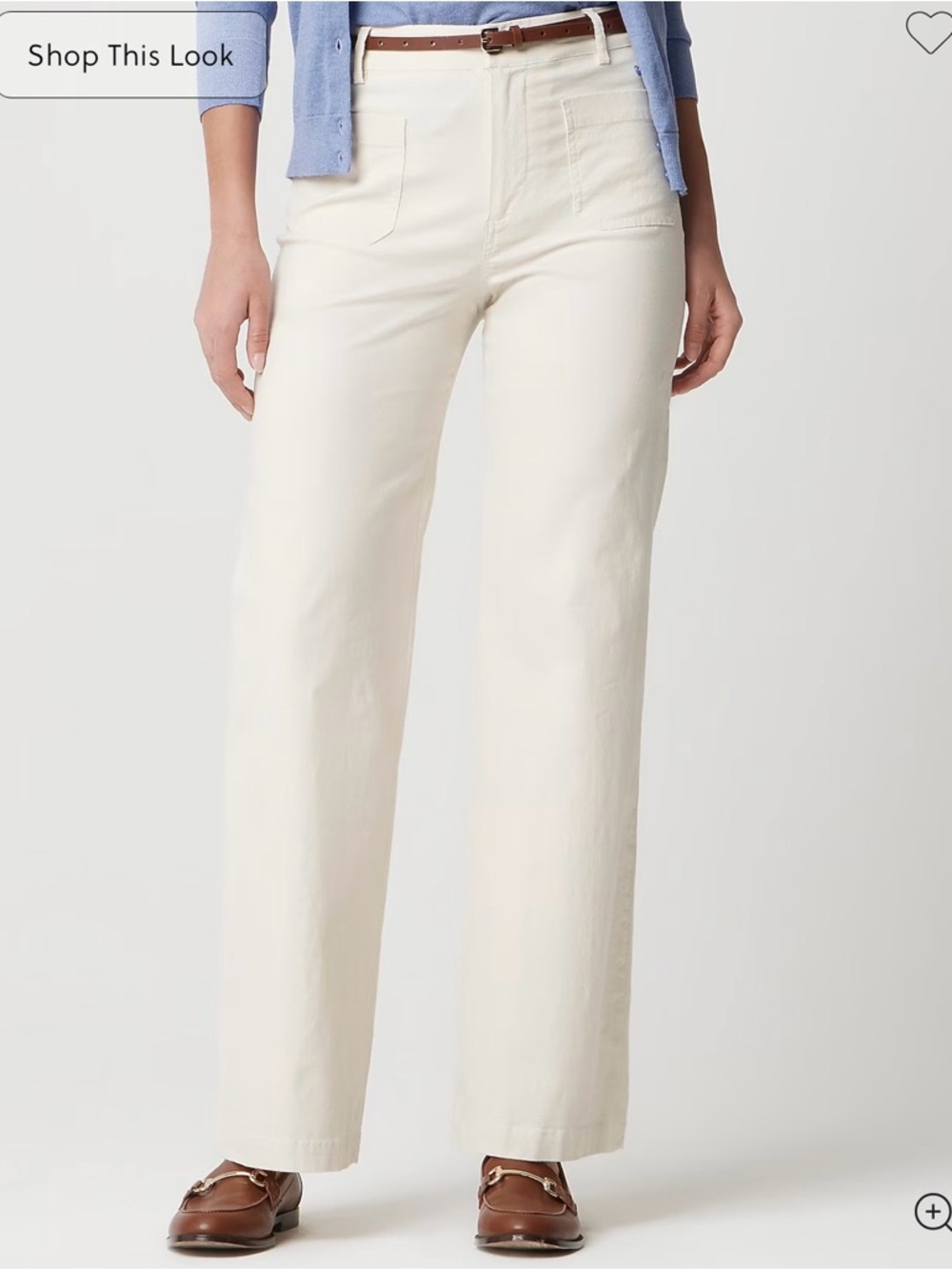 Lizzie high-rise patch-pocket wide-leg pant J Crew Factory